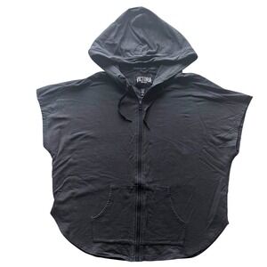 Victoria Sport Sleeveless Zip Up Hoodie Black Size Large Athletic Athleisure